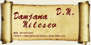 Damjana Milešev vizit kartica